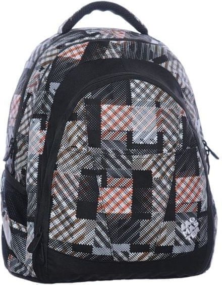 Bagmaster Studentský batoh DIGITAL 0215 C BLACK/BROWN/WHITE 24 l - obrázek 1