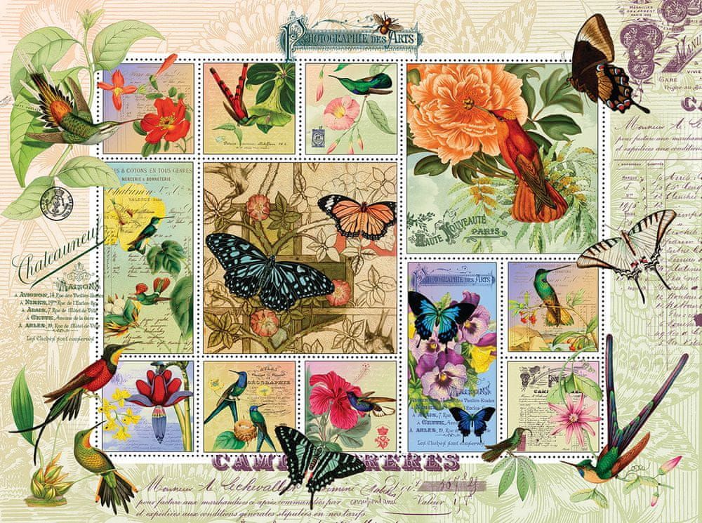 SunsOut Puzzle 1000 dílků Finchley Arts - Butterfly and Hummingbird Flight - obrázek 1