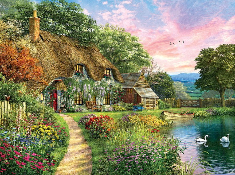 SunsOut Puzzle 1000 dílků Dominic Davison - Sunset Country Cottage - obrázek 1