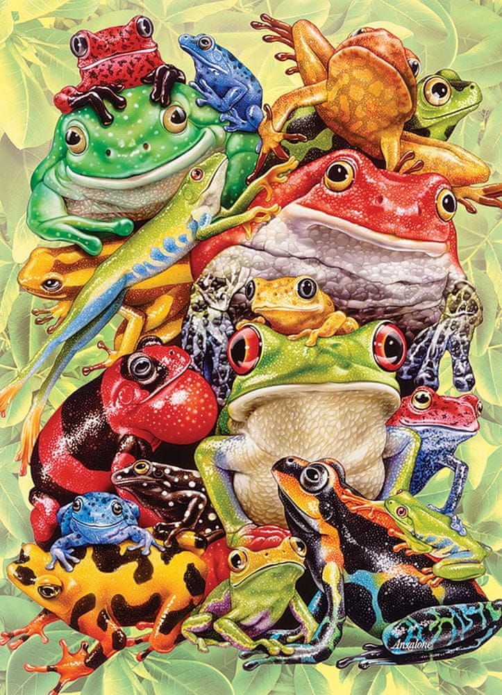 Cobble Hill Puzzle 500 dílků Frog Pile - obrázek 1
