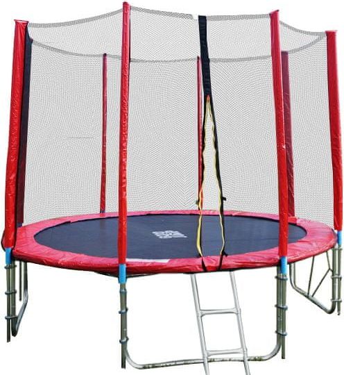 Goodjump 4UPVC RED trampolína 305 cm s ochrannou sítí + žebřík + krycí plachta + kotvící sada 4 (ks) - obrázek 1