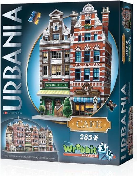 Wrebbit Puzzle 285 dílků 3D Puzzle - Urbania Collection - Café - obrázek 1