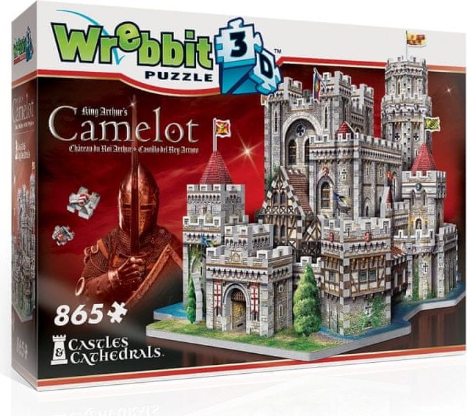 Wrebbit Puzzle 865 dílků 3D Puzzle - King Arthur's Camelot - obrázek 1