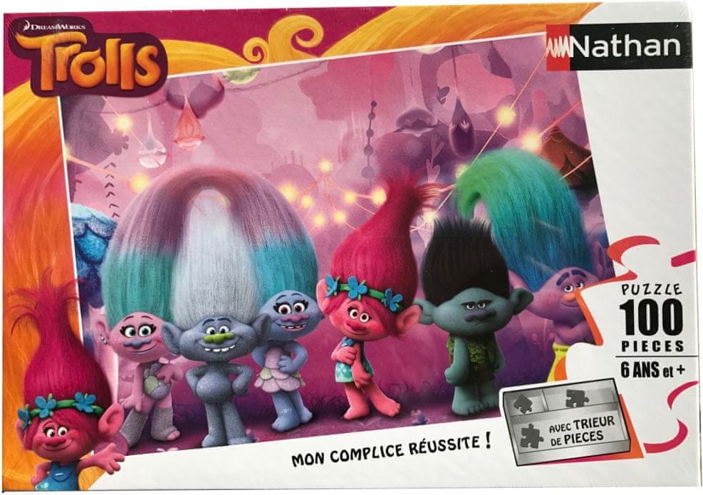 Nathan Puzzle 100 dílků Trolls - obrázek 1