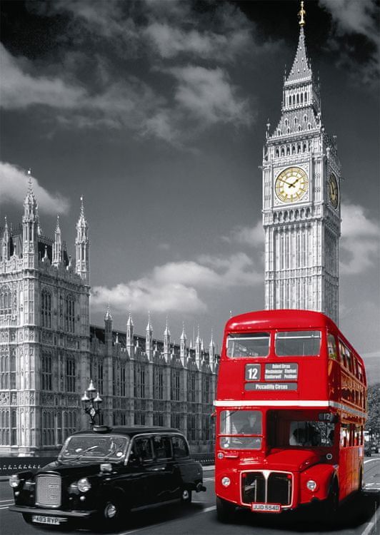 Nathan Puzzle 1500 dílků Jigsaw Puzzle - 1500 dílků - Red Bus in London - obrázek 1