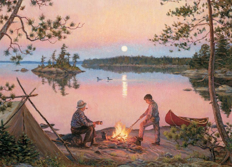 Cobble Hill Puzzle 1000 dílků Lee Stroncek : Georgian Bay Moonrise - obrázek 1