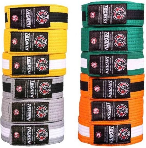 Tatami Fightwear TATAMI Dětské pásky IBJJF - oranžovobílý - obrázek 1
