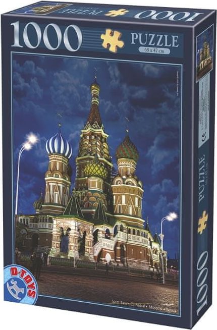 D-Toys Puzzle 1000 dílků Russie, Moscou : Cathédrale Saint-Basile-le-Bienheu - obrázek 1