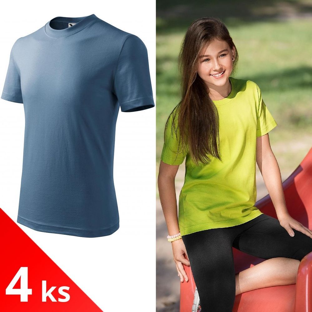 Malfini 4x Denim Dětské tričko jednoduché - obrázek 1