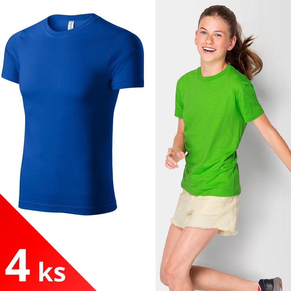 Piccolio 4x Královsky modré Dětské lehké tričko - obrázek 1