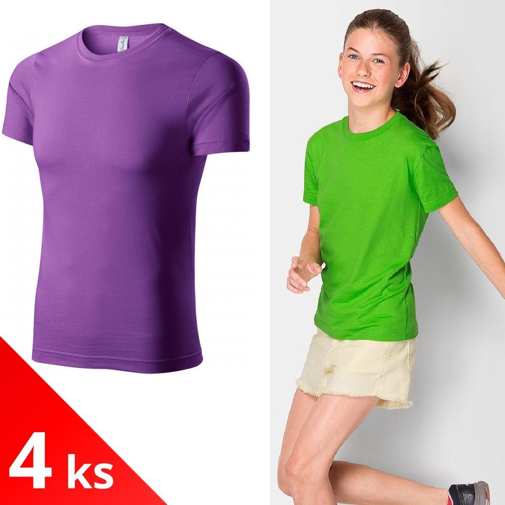 Piccolio 4x Fialové Dětské lehké tričko - obrázek 1