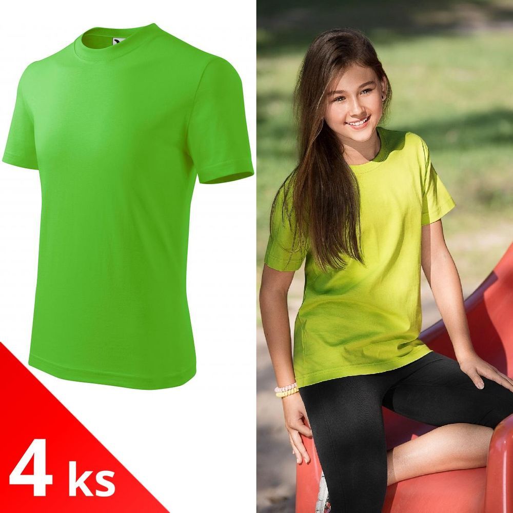 Malfini 4x Apple green Dětské tričko jednoduché - obrázek 1
