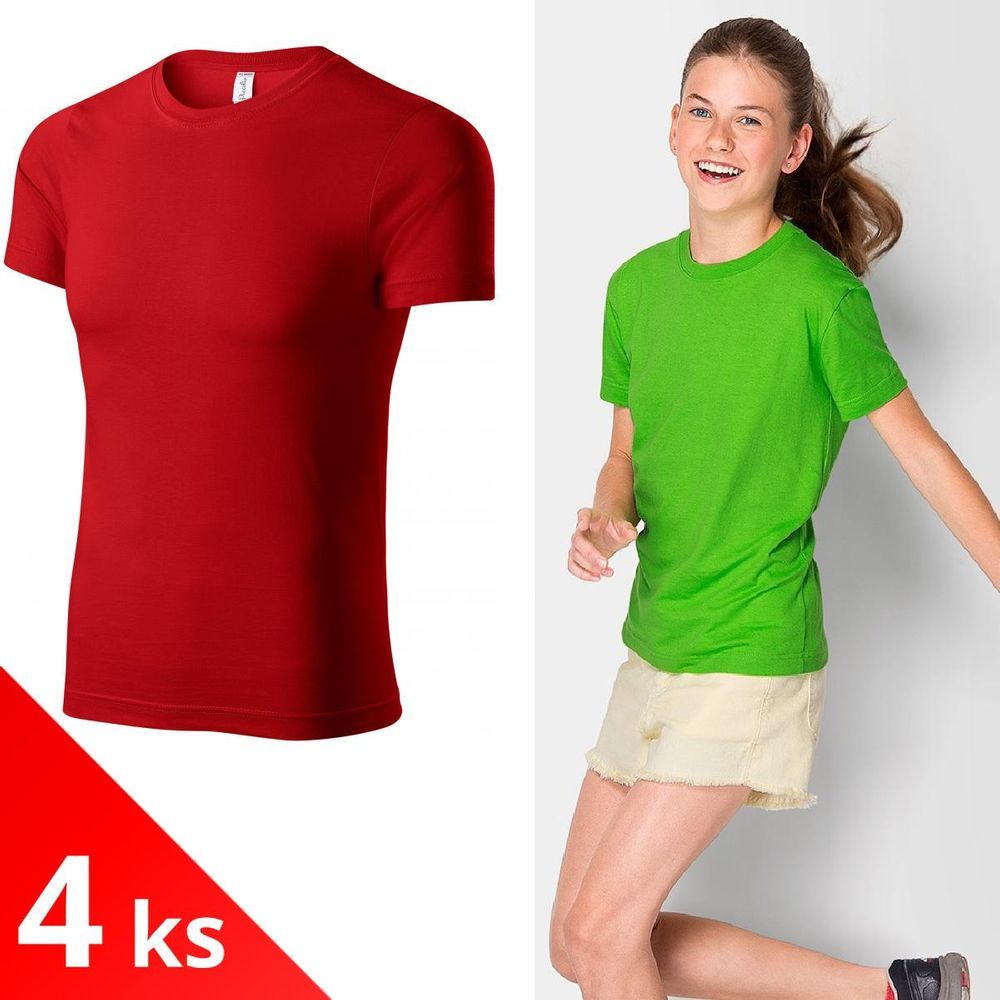 Piccolio 4x Červené Dětské lehké tričko - obrázek 1