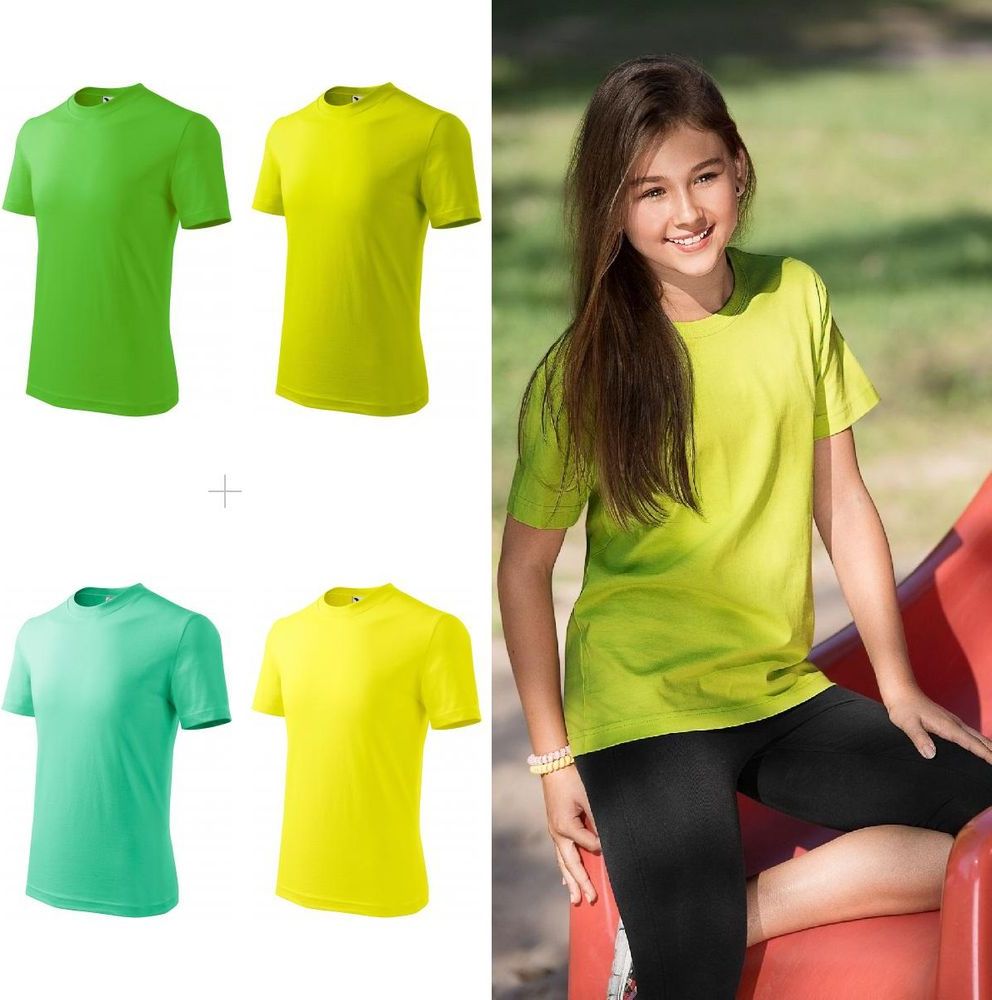 Malfini 4x Dětské tričko jednoduché (Apple green + Limetkové + Mátové + Citrónové) - obrázek 1