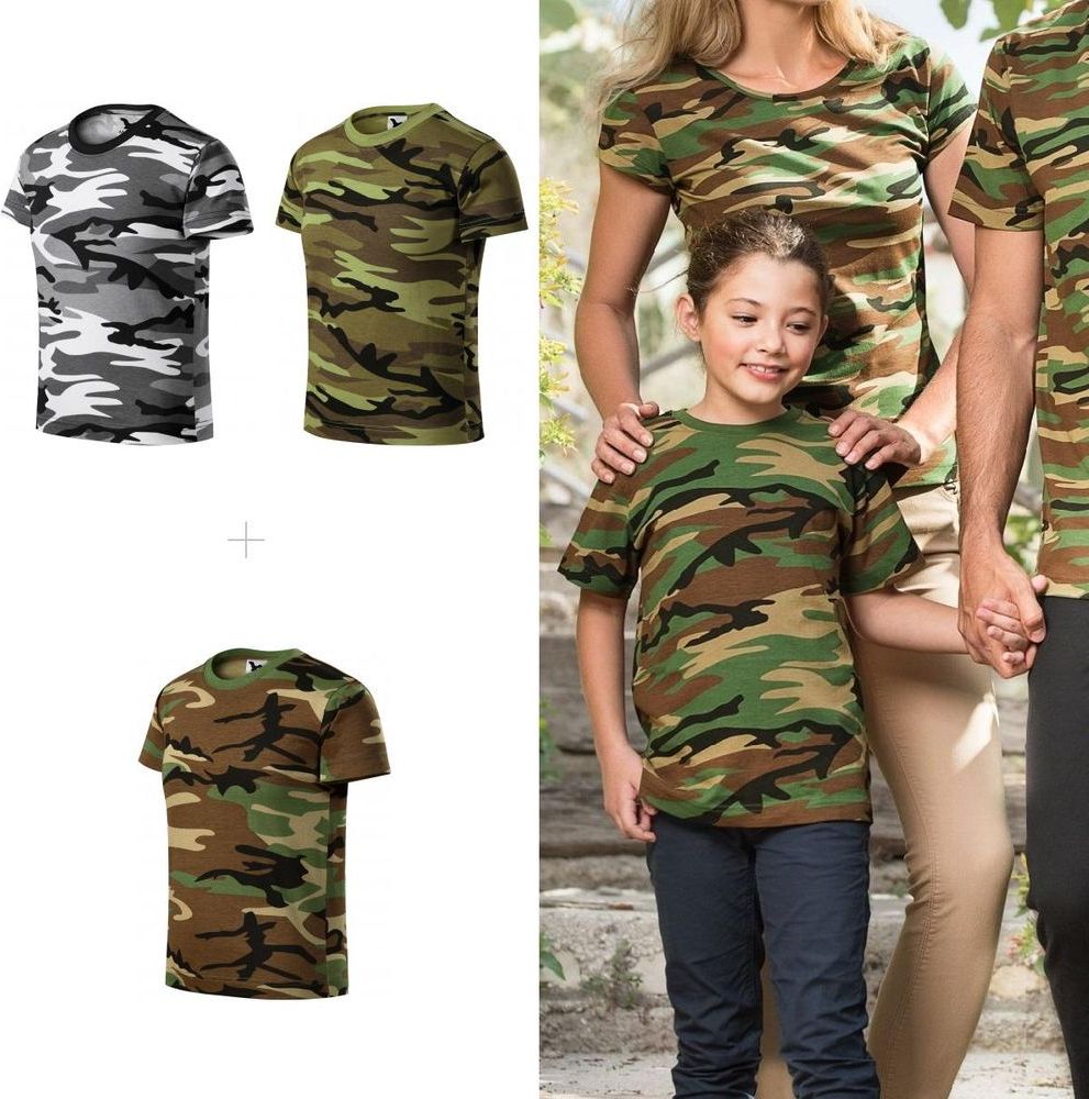 Malfini 3x Dětské tričko maskáčové (Camouflage gray + Camouflge green + Camouflage brown) - obrázek 1