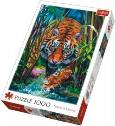 Trefl Puzzle Dravý Tygr 1000 dílků 48x68cm v krabici 40x27x6cm - obrázek 1
