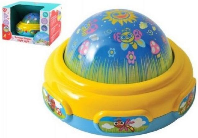 Teddies Lampička/ promítačka na zeď plast 15cm na baterie se světlem a zvukem v krabičce 24x16,5cm 0+ - obrázek 1