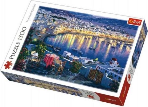 Trefl Puzzle Ostrov Mykonos při západu slunce 1500 dílků - obrázek 1