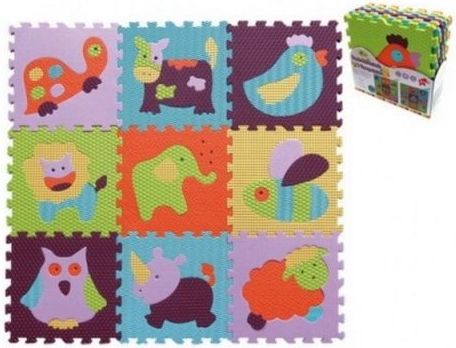 SMT Creatoys Pěnové puzzle zvířátka asst mix barev 9ks 32x32x1cm - obrázek 1