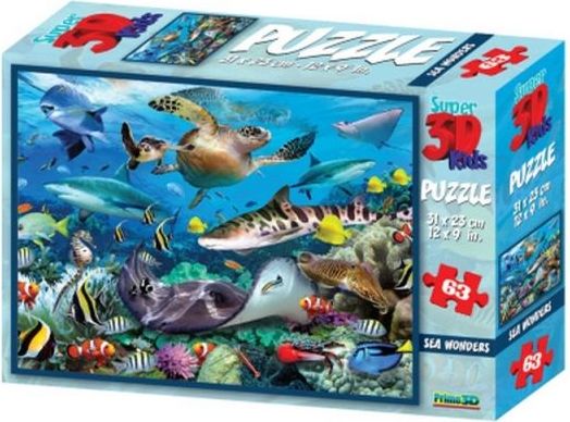 Lamps 3D Puzzle Podmořský svět 63 dílků - obrázek 1