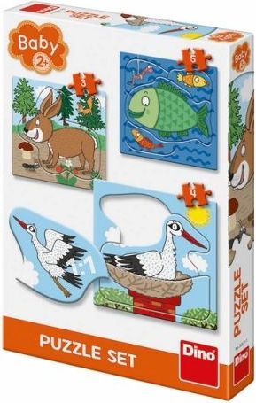Dino Zvířátka: Kde žijí 3-5 baby puzzle - obrázek 1