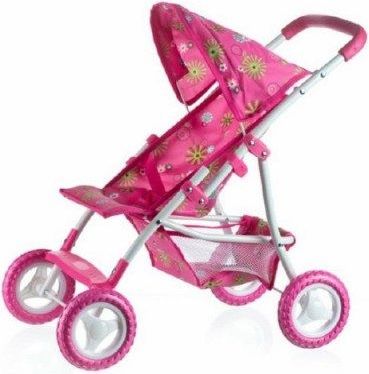 Teddies Kočárek pro panenky se stříškou - obrázek 1