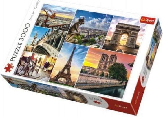 Trefl Puzzle Kouzlo Paříže koláž 3000 dílků - obrázek 1