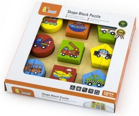 Lamps Dřevěné puzzle vkládačka - doprava - obrázek 1
