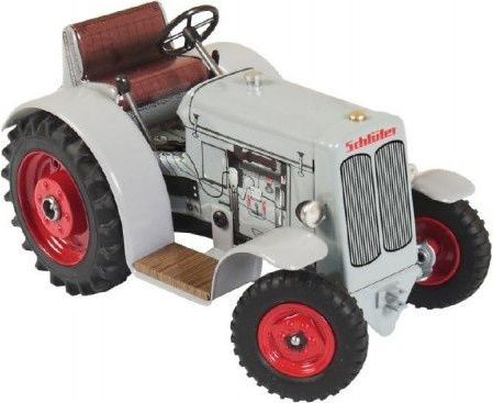 KOVAP Traktor Schlüter DS 25 šedivý na klíček kov 1:25 v krabičce 17x11x10cm - obrázek 1