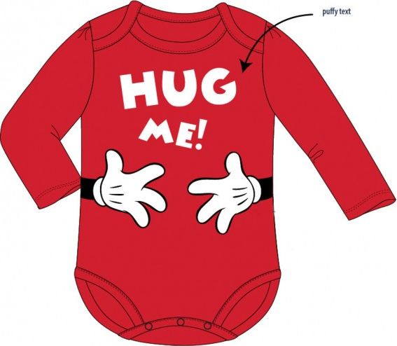 E plus M - Kojenecké / dívčí body / tričko s dlouhým rukávem Minnie Mouse - Disney - červené - vel. 80 - obrázek 1