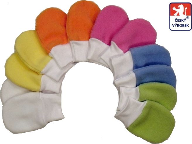 Dětské/kojenecké rukavičky ťapky Dětský svět fleece, světle modré - obrázek 3