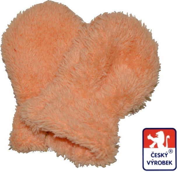 Dětské/kojenecké rukavičky Dětský svět Lama, oranžové - obrázek 1