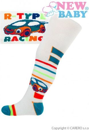 Bavlněné punčocháčky New Baby šedé racing, Šedá, 80 (9-12m) - obrázek 1