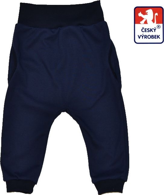 Dětské kalhotky, tepláčky, polodupačky, tmavě modré - obrázek 1