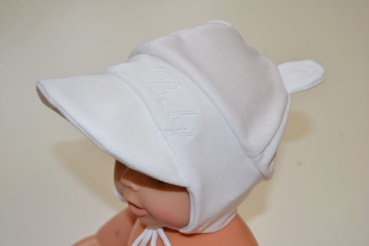 Dětská bavlněná čepička, zavazovací Dětský svět Baby, sv.oranž - obrázek 2
