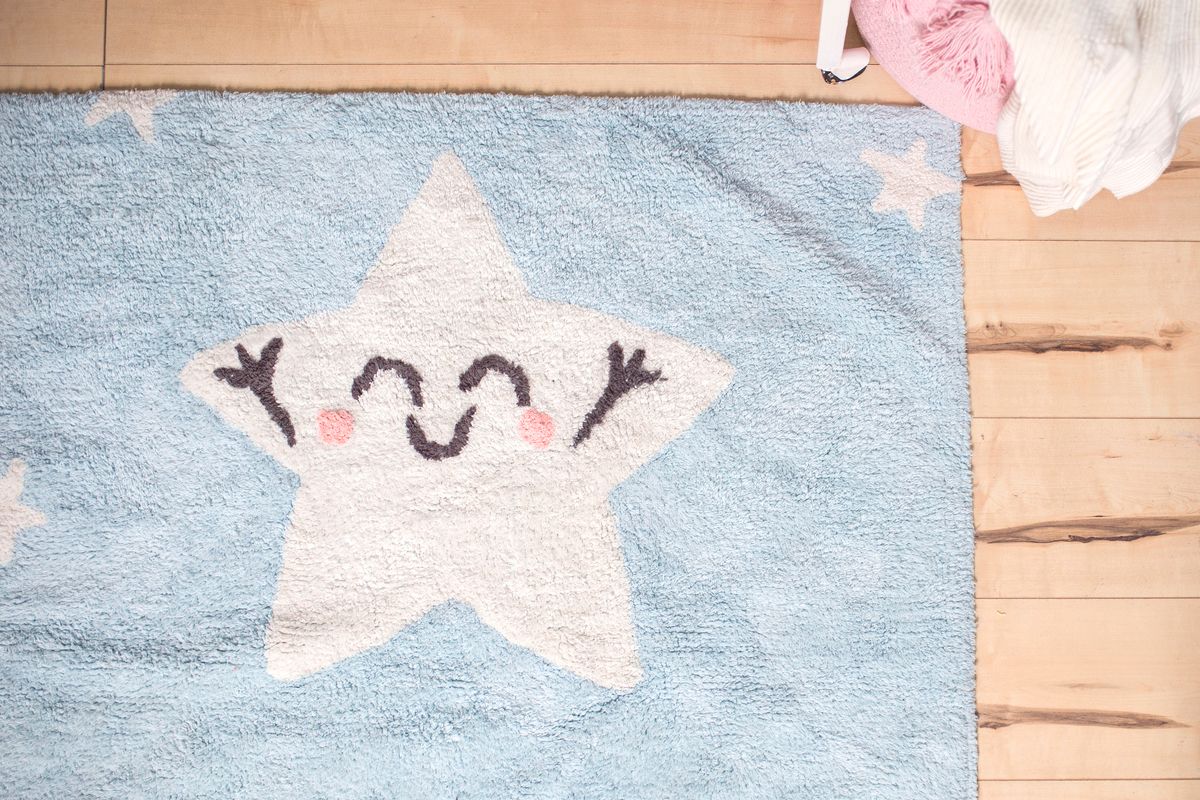 Koberec Ourbaby Happy Stars 30262-0 obdélník 120x160 cm bílá modrá - obrázek 3