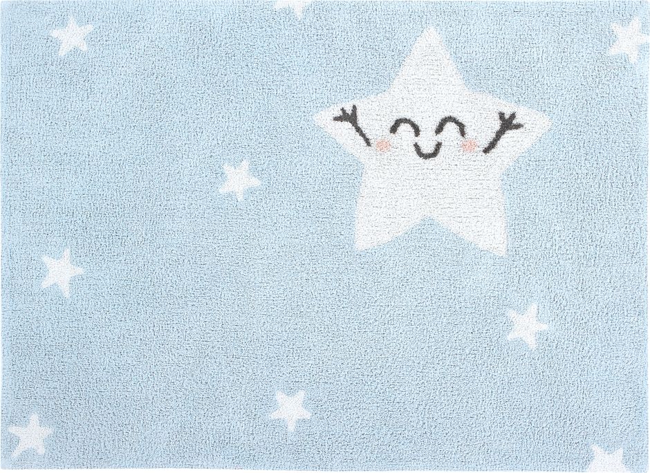 Koberec Ourbaby Happy Stars 30262-0 obdélník 120x160 cm bílá modrá - obrázek 5