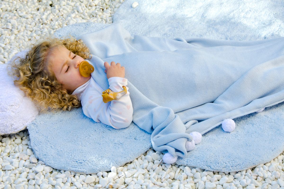 Koberec Ourbaby Puffy Dream Blue 30259-0 jiný 110x170 cm bílá modrá - obrázek 5