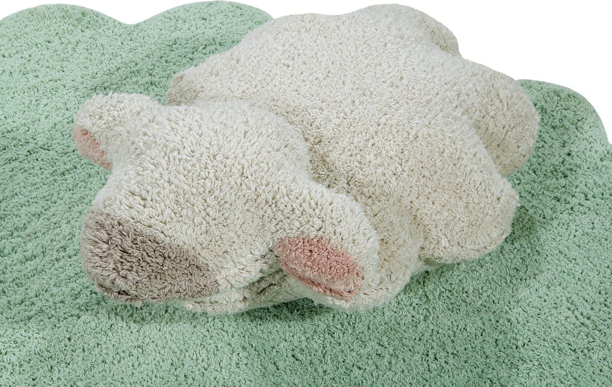 Koberec Ourbaby Puffy Sheep 30258-0 kruh průměr 140 cm zelená přírodní - obrázek 11