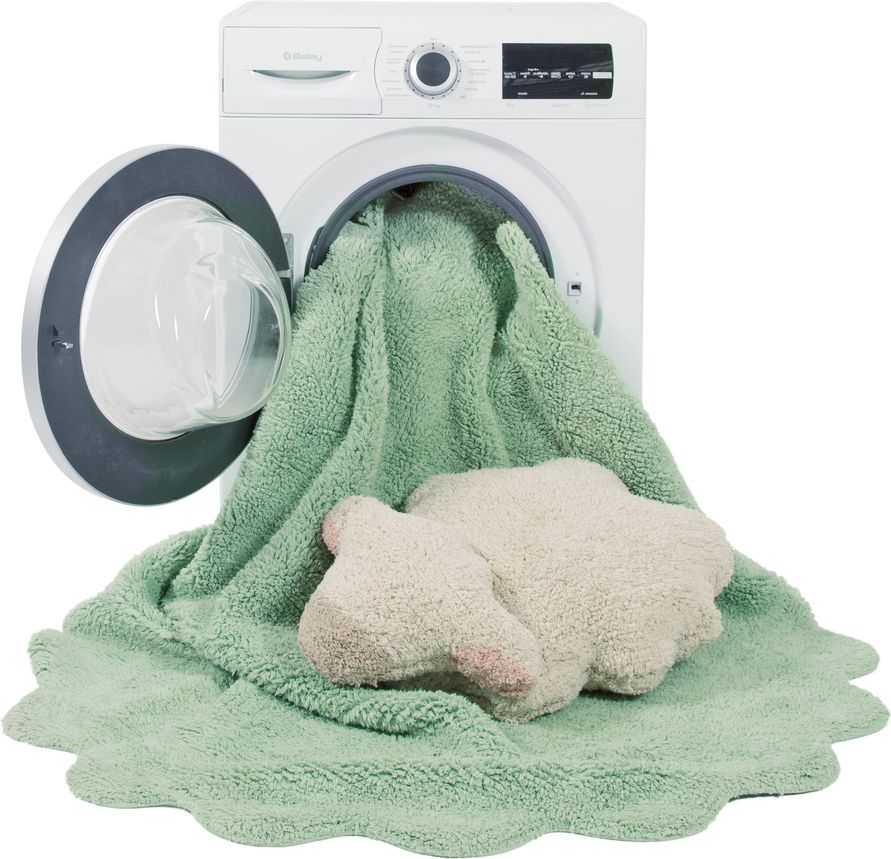 Koberec Ourbaby Puffy Sheep 30258-0 kruh průměr 140 cm zelená přírodní - obrázek 12