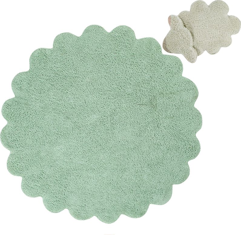 Koberec Ourbaby Puffy Sheep 30258-0 kruh průměr 140 cm zelená přírodní - obrázek 8