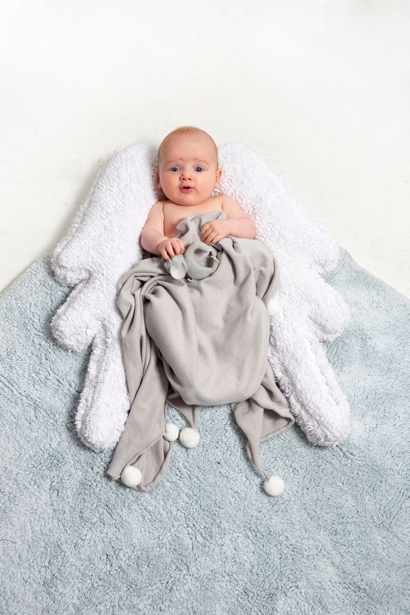 Koberec Ourbaby Puffy Wings 30257-0 obdélník 120x160 cm bílá modrá - obrázek 2