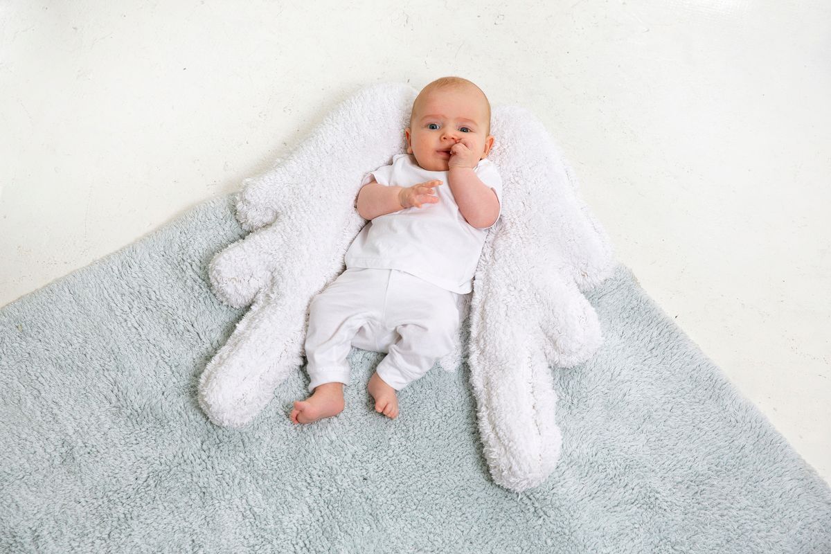 Koberec Ourbaby Puffy Wings 30257-0 obdélník 120x160 cm bílá modrá - obrázek 3