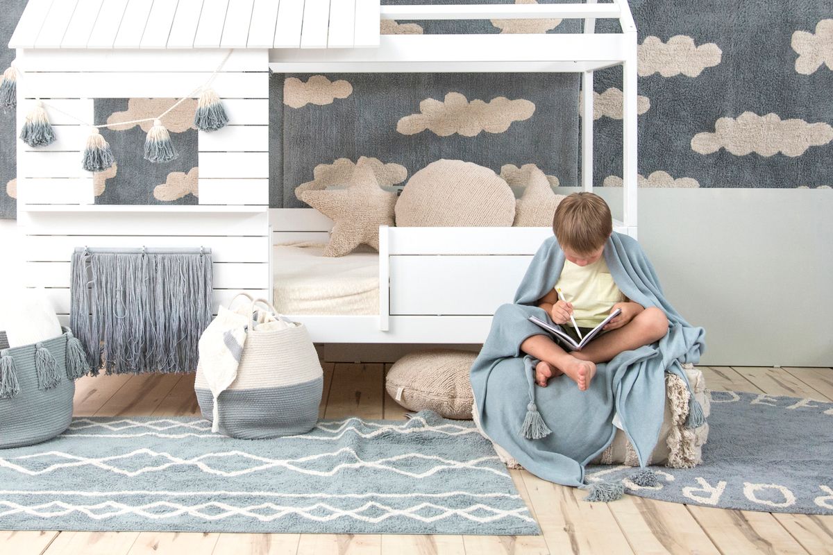 Koberec Ourbaby Oasis 30248-0 obdélník 120x160 cm bílá modrá - obrázek 2
