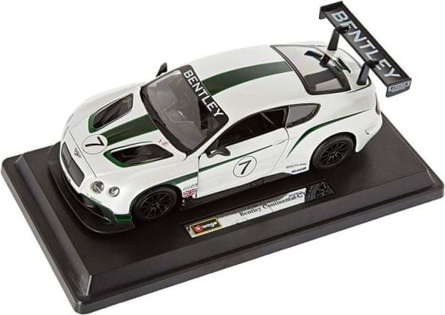 BBurago RACE BENTLEY CONTIN.GT3 1:24 bílá metalíza - obrázek 1