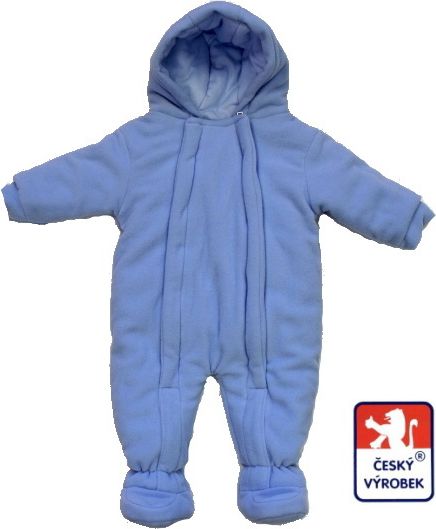 Zimní kojenecká kombinéza sv.modrá, fleece, Dětský svět - obrázek 1