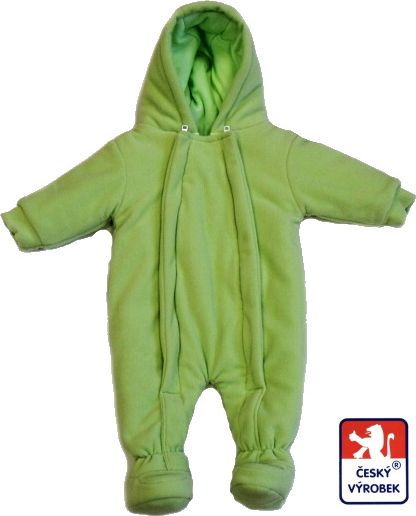 Zimní kojenecká kombinéza zelená, fleece, Dětský svět - obrázek 1
