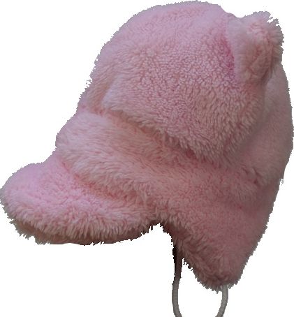 Dětská zimní čepička, Baby Lama s ouškama, lososová, Dětský svět - obrázek 1