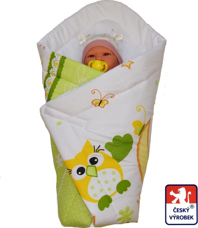 Kojenecká rychlozavinovačka, noční Sova zelená, Dětský svět 75x77 - obrázek 1
