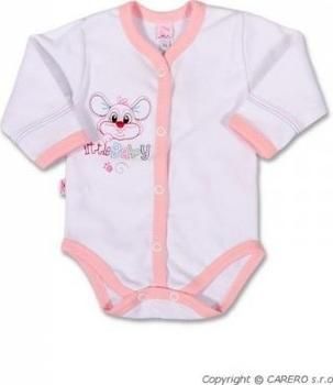 Kojenecké celopropínací body New Baby malá myška bílorůžové velikost 68 - obrázek 1